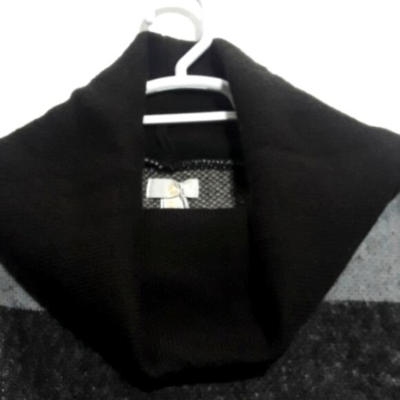 NWT Women Sz L  Cowl Neck Lagenlook Oversized Boxy Artsy Grunge Pockets Sweater - Picture 3 of 12